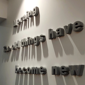 水泥字母墙面装饰英文数字定制墙饰服装店背景墙工业风摆件立体字