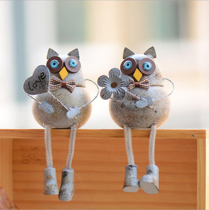 木质动物摆件 创意家居装饰桌面吊脚青蛙摆件木制吊脚娃娃摆饰