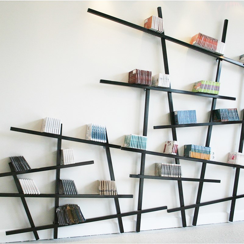 华艾特硕薪专卖店天猫木柜子置物架壁上书柜格子墙壁不规则壁挂式