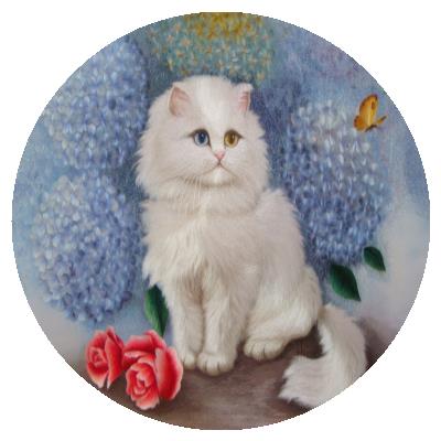 20222022苏绣diy套件 针迹版波斯ol猫 成品是店主代表作 40*60 a.