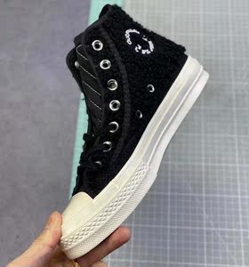匡威帆布鞋加绒男