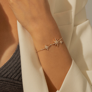 爆款apm monaco玫瑰金六芒星手镯2022年新款潮闺蜜手链轻奢精致手