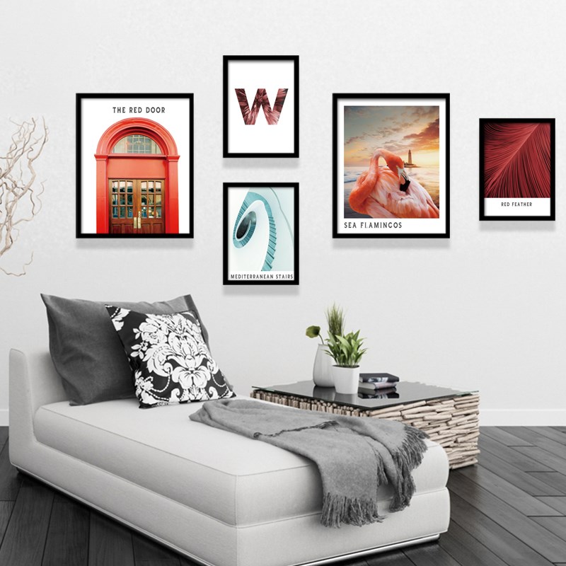 出租房公寓小墙面装饰壁画北欧风卧室相框挂画背景装饰画相框挂墙