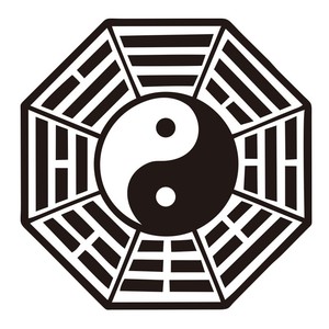 伏羲先天八卦图墙贴太极贴纸 新房入住楼梯大门车贴pvc.不干胶自