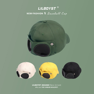 Lilboyst飞行员帽子男眼镜鸭舌帽墨镜女棒球帽潮牌嘻哈酷个性反戴