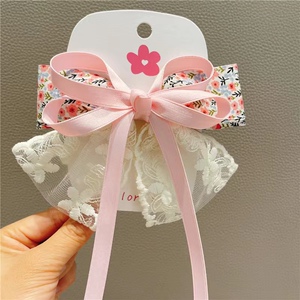 韩国高档儿童蝴蝶结发夹夏季公主气质顶夹小女孩发卡好看学生头饰