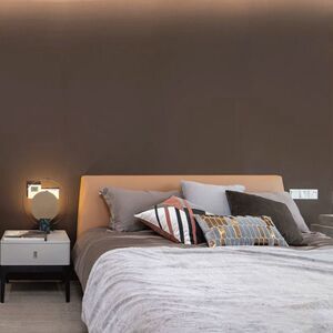 羊绒墙布 无缝简约现代北欧纯色素色客厅卧室咖啡色 背景墙壁布