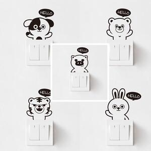 动漫卡通开关贴家居儿童装饰插座墙面贴画贴纸防水卧室电灯温馨贴