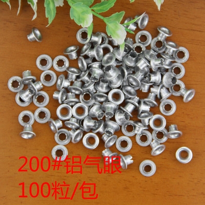 新品内圈4毫u米金属铝制鸡眼扣银白色开花铆钉鞋带孔空心扣装饰档