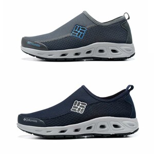 春夏季哥伦比亚男鞋户外网鞋轻便透气涉水鞋一脚蹬套脚徒步旅游鞋