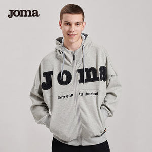 joma荷马官方旗舰店男士针织拉链衫春季新款时尚经典针织连帽外套