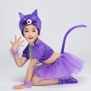 新款小猫演出服儿童动物小花猫六一幼儿园舞蹈表演服春夏秋冬服装