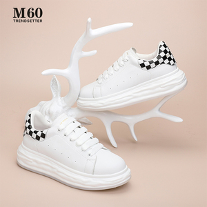 女鞋2022新款单鞋低帮条纹拼色小白鞋平底休闲运动阿甘鞋m60旗舰店