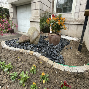 庭院花坛花园围边石挡土园林脚踏石走边地砖天然花岗岩户外石坛石