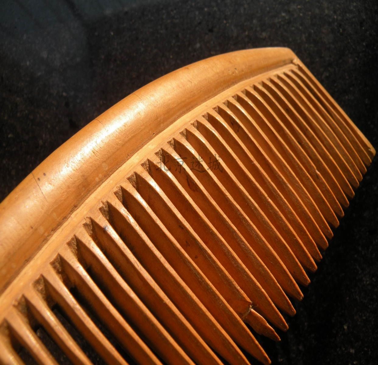 日本购民国时期黄杨木梳子老木梳怀旧老物件e古玩杂项