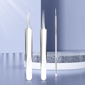 纳葆蓓粉刺清洁工具去黑头学生夹子粉刺针一套祛痘挑闭口挤刮镊子