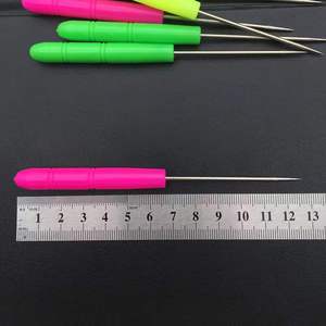 千枚通锥子针打孔针特细挑针不锈钢家用塑料柄粗钩针皮革手工工具