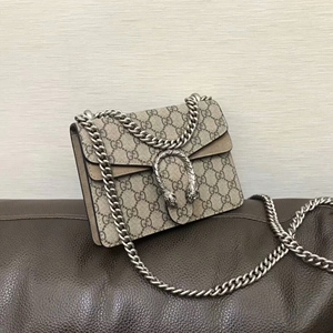 二手品女包dionysus古奇gucci酒神啡驼色gg小号链条包单肩斜挎包