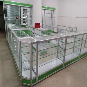 置物架西药柜店铺药房货架药品药房展示柜玻璃柜药品货柜诊所药架
