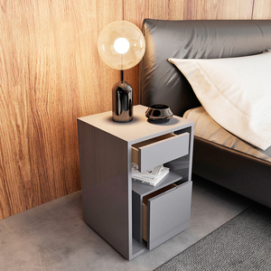 秉斯顿意式极简超窄床头柜小型简约现代灰色创意卧室网红ins柜子