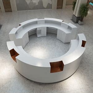 导诊台吧台分诊台水吧医院收银台定做圆形导医台护士商场预检口腔