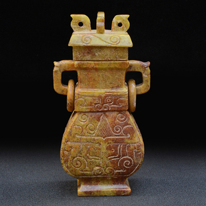 文玩集市玉鼎包浆老玉高古玉古玩玉器老岫玉精雕摆件玉石老玉吊坠