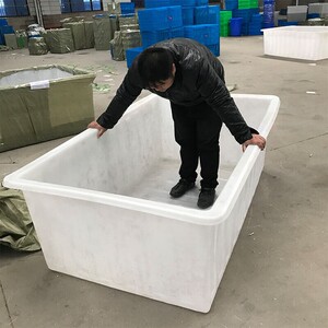 塑料大四方水盆塑料水箱加厚长方形水槽家用大号牛筋盆水缸水产养