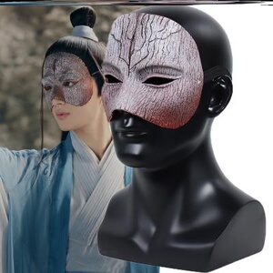 情人咒v面具司凤琉璃同款半脸男士古风酷帅气中国风乳胶b化妆舞.