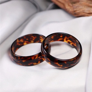 正品海南豹纹玳瑁色女士宽版手镯潮流饰品清热镇惊情侣58—62圈口