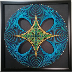 缠绕手工人像钉子线画像绕线画diy定制画毛线画装饰纱线弦丝礼物