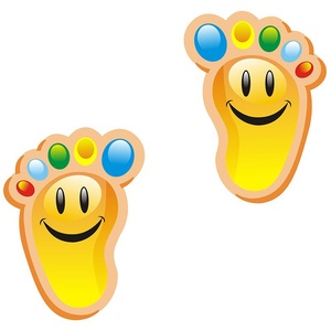 j吸墙楼梯垫贴画墙壁u脚p下大脚板贴纸塑料小脚丫地贴脚步装饰脚