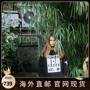 【官网现货】place faces p f 卫衣连帽反光加绒套头帽衫外套潮牌