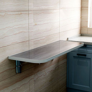 不锈钢折叠台面折叠桌墙桌可免打孔壁挂简易桌小户型挂墙桌操作台