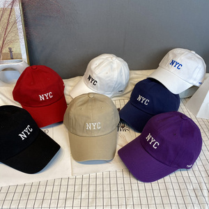 帽子女字母NYC棒球帽四季百搭韩国东大门代购休闲青年通用鸭舌帽