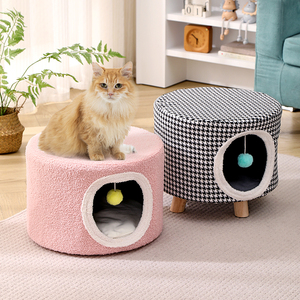 猫窝冬天保暖板凳子人猫共用猫咪用品小幼猫屋猫房子四季通用房屋