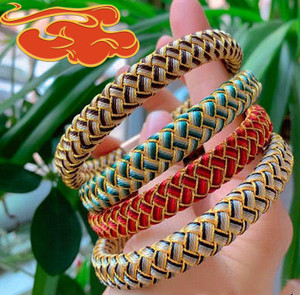 成品2022扁绳新品二月二龙抬头手绳系龙绳编织吉祥结男女龙鳞手链