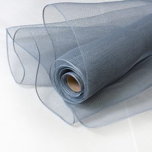 新品素色网格透硬纱欧根纱纱朦胧鲜明网格纱锦衣t花艺纱花包装材