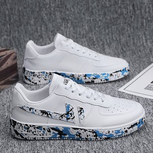 乔丹青年男士小白鞋春季新款空军一号潮流百搭aj低帮迷彩休闲板鞋