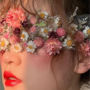 干花贴脸化妆拍照花瓣妆脸部贴装饰品创意森系新娘妆拍摄写真道具