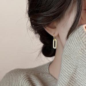 法式几何耳环女小众设计感高级纯银耳饰韩国气质2023年新款潮耳钉