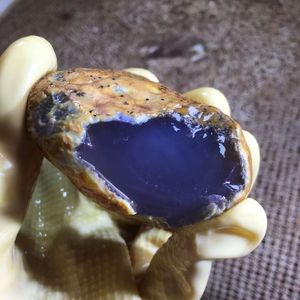 土耳其蓝玉髓原石玛瑙观赏玉石摆件吊坠戒面雕刻边角练习毛料