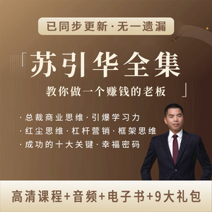 苏引华视频讲座全集商业思维管理大脑银行课程视频在红尘中修行全