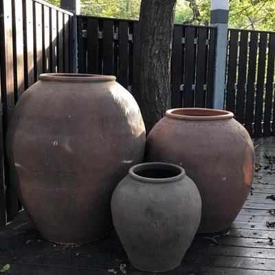 【z】陶缸景观粗旧陶罐装饰园林庭院大号缸瓮仿古陶器组合花盆