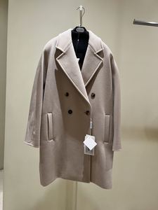 MaxMara 意大利代购 2024春夏新款PILA双排扣羊毛大衣中款101801