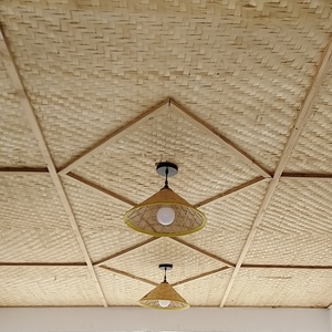 装修吊顶竹席墙面室内家用天花板日系餐厅饭店编织竹纸酒店农家乐