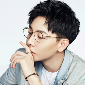 新品高端胡夏同款jr镜框男纯钛近视可配红片圆眼镜架女小镜书钛合