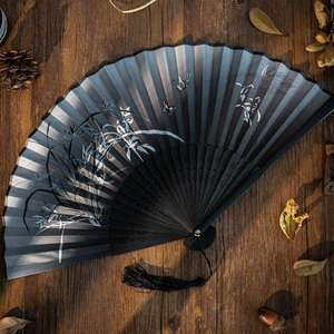 扇子折扇男生金属功夫兵器钛合金扇r子铁扇子属古风
