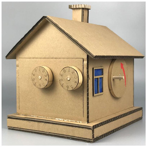 diy亲子手工制作的玩具纸板材料包创意废物利用幼儿园儿b童房子