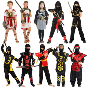 万圣节cosplay服装儿童忍者武士服动漫武士幼儿忍者舞台演出衣服