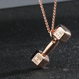 哑铃吊坠男刻字